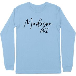 Script Madison Wisconsin Kids Long Sleeve T-Shirt Youth in Saudi Arabia