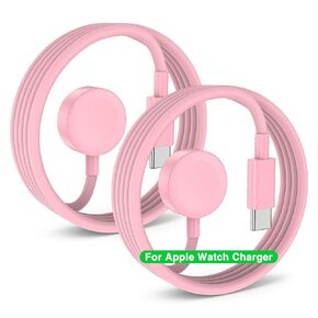 Cabepow for Apple Watch Charger USB C 5W FAST MAGNECT IWATCH CABLE 3FT مع 20W USB C كتلة شاحن الجدار لـ Apple Watch Ultra/SE/SE/Series 10/Series 9/Series 8/7/6/5/4/3/3/ 2/1 وردي in Kuwait