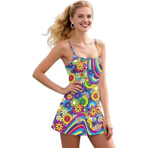 لباس التنس للسيدات لباس الجولف الرياضي مع ملابس الجولف الجيبية القصيرة المدمجة للتمرين لفساتين الصيف الخطية in Kuwait