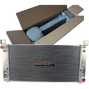 CU2370 34 Inch Aluminum Radiator for Cadillac Escalade ESV EXT, Chevy Avalanche Tahoe Silverado Suburban 1500 2500 3500 HD, GMC Yukon XL Sierra, Hummer H2 V8 1999-2014, 3 Row Radiators in Kuwait