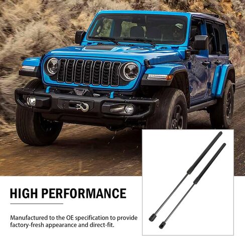 1 زوج دعم رفع النافذة الخلفية لعام 2018-2024 Jeep Wrangler JL - استبدال نابض صدمة الغاز (OE# 68282670AA) in Saudi Arabia