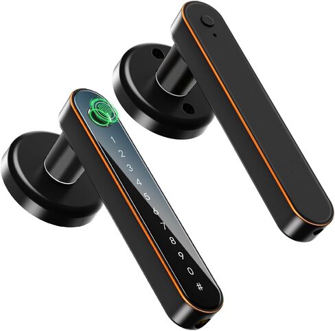 IRONZON Fingerprint Door Lock Biometric Door Lock with Keypad Keyless Entry Door Lock with Handle for Home Hotel Office Apartment Bedroom in Saudi Arabia
