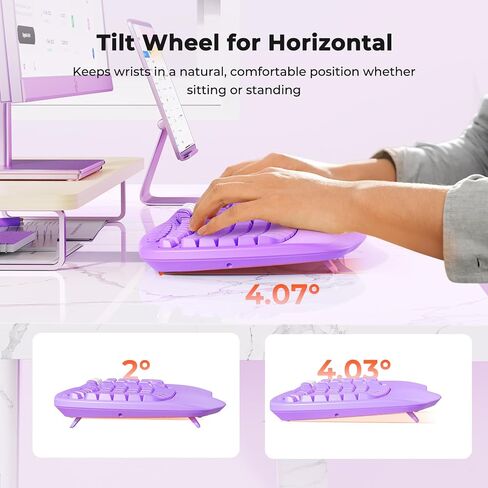 MEETION Wave Ergonomic Keyboard and Mouse Wireless, USB/Bluetooth Wave Ergo Keyboard with Wrist Rest, 4 DPI Adjustable Swing Wheel Silent Wireless Mouse Rechargeable for Windows/Mac/Android Black in Saudi Arabia