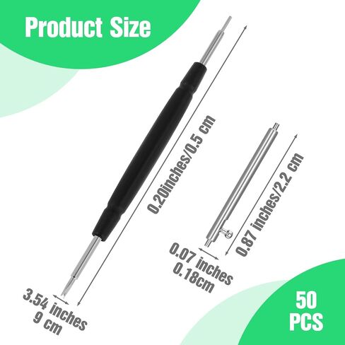 50 Pcs 22mm Quick Release Pins, Watch Quick Release Spring Bars, Stainless Steel Watch Band Pins, Watchs Pin Replacement Kit in Saudi Arabia