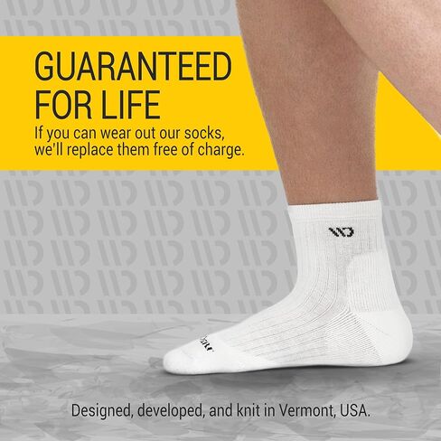 Wide Open Quarter Merino Wool Socks for Men Everyday Basic Wide Ankle Socks for Wide Feet (Style 9004) in Kuwait