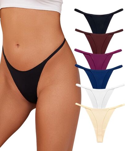 Murimia G String Thongs for Women Sexy Seamless Underwear T-back Low Rise Breathable Bikini Panties in Kuwait