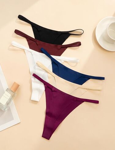 Murimia G String Thongs for Women Sexy Seamless Underwear T-back Low Rise Breathable Bikini Panties in Kuwait