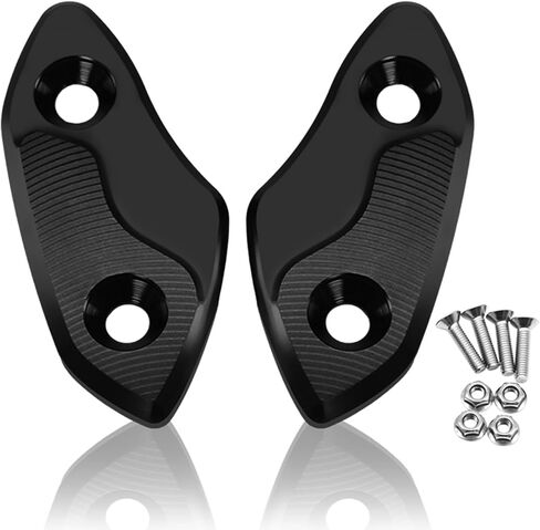 MFGZD MIRROR كتلة قبالة لوحات قاعدة ، 2 PCS أسود CNC دراجة نارية مرآة الرؤية الخلفية كتلة قبالة لوحة متوافقة مع RS660 2020-2024 | RSV4 1000Factory 2020-2024 | RSV4 2009-2020 in Kuwait