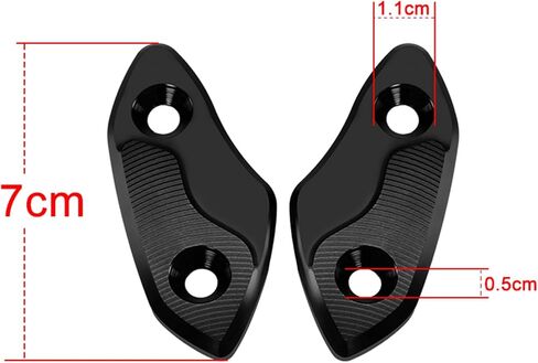 MFGZD MIRROR كتلة قبالة لوحات قاعدة ، 2 PCS أسود CNC دراجة نارية مرآة الرؤية الخلفية كتلة قبالة لوحة متوافقة مع RS660 2020-2024 | RSV4 1000Factory 2020-2024 | RSV4 2009-2020 in Kuwait