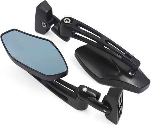 Black Mirrors Compatible with Suzuki Hayabusa 1999-2025 Convex Fully Adjustable, Aircraft-Grade Strength Aluminum in Kuwait