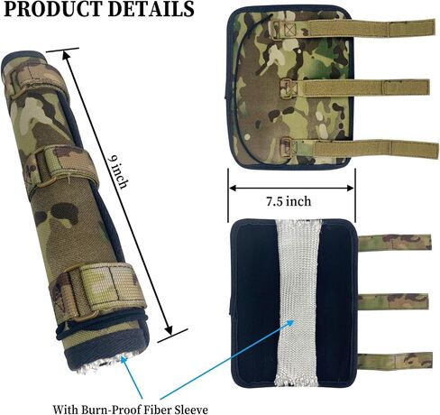 8 Inches Heat-Resistant Suppressor Cover with Burn Proof Suppressor Wrap Sleeve Hunting & Shooting Accessory Protect Tactical Gears Better Conceal for Hunters in Saudi Arabia