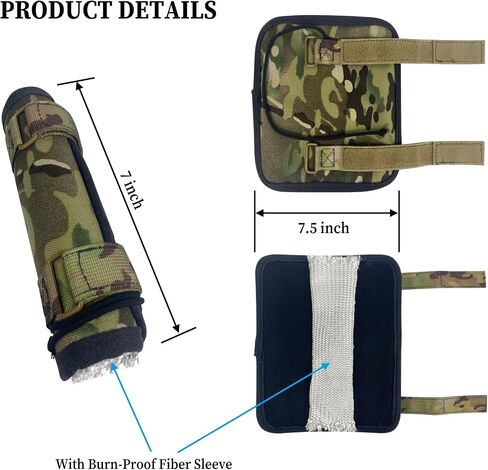8 Inches Heat-Resistant Suppressor Cover with Burn Proof Suppressor Wrap Sleeve Hunting & Shooting Accessory Protect Tactical Gears Better Conceal for Hunters in Saudi Arabia