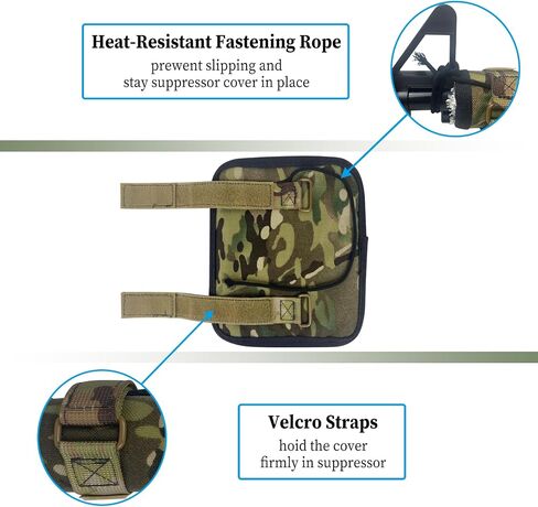 8 Inches Heat-Resistant Suppressor Cover with Burn Proof Suppressor Wrap Sleeve Hunting & Shooting Accessory Protect Tactical Gears Better Conceal for Hunters in Saudi Arabia