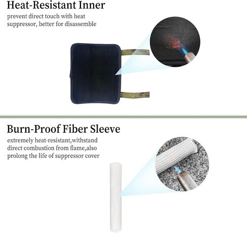 8 Inches Heat-Resistant Suppressor Cover with Burn Proof Suppressor Wrap Sleeve Hunting & Shooting Accessory Protect Tactical Gears Better Conceal for Hunters in Saudi Arabia