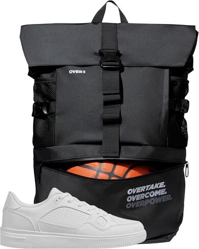 Basketball Backpack Large with Shoe & Laptop Compartment - Versatile Bag, Soccer, Football and Travel - (Green Military) in Saudi Arabia