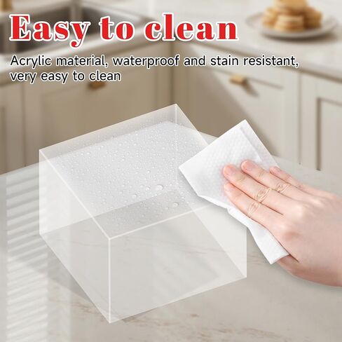 8 بوفيه ناهدات الشاشة المكعب الأكريليك يقف صناديق الصناديق مع قيعان جوفاء معروضة طاولة حلوى مجموعة من الناهضات تعشش الغذاء لطاولة بوفيه ، طعام حلوى كب كيك ، حفلات الغداء ، حفلات الزفاف (شفافة ، 6pcs-3'4'5'6'7'7'8 '') in Kuwait