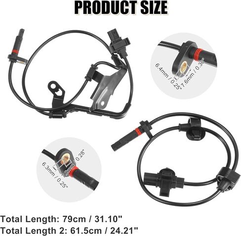 UXCELL 4PCS الخلفي الأمامي اليسرى مستشعر عجلات ABS DESS NO.57455STXA01/57450STXA01/57470STXA01/57475STXA01 لـ ACURA MDX 2007-2013 3.7L V6 in Saudi Arabia