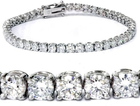 P3 POMPEII3 Pompeii 7 Ct T.W. Round Lab Grown Diamond Tennis Bracelet 14K White Gold 7" (G,VS2) in Saudi Arabia