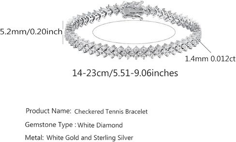 S925 Sterling Silver Round Cut Diamond Tennis Bracelet | D-Color VVS1 Grid Design | Memorable Birthday Gift for Women in Saudi Arabia