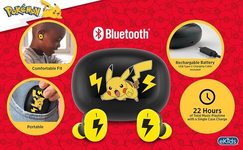 سماعات أذن eKids Super Mario اللاسلكية مع ميكروفون، سماعات أذن بلوتوث مع علبة شحن لسماعات الأذن، مصممة للمدرسة أو المنزل أو السفر in Kuwait