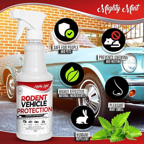 Mighty Mint Gallon (128 oz) Rodent Repellent Spray for Vehicle Engines and Interiors - Cars, Trucks, RVs, & Boats in Saudi Arabia