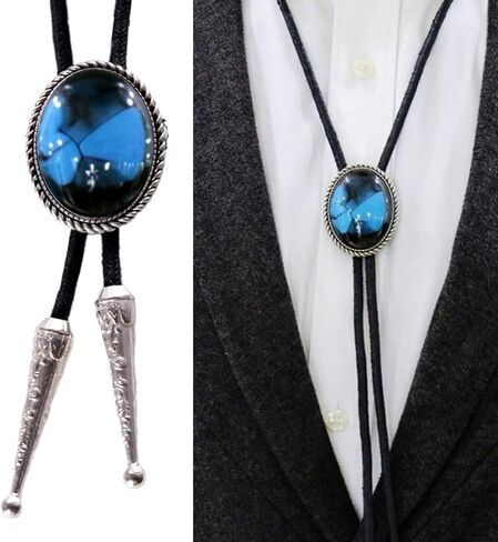 Braided Shoestring Braided Tie With Engraving Stone Charm Necktie Necklace Country Braided Tie in Saudi Arabia