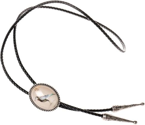 Braided Shoestring Braided Tie With Engraving Stone Charm Necktie Necklace Country Braided Tie in Saudi Arabia