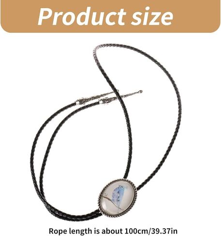 Braided Shoestring Braided Tie With Engraving Stone Charm Necktie Necklace Country Braided Tie in Saudi Arabia