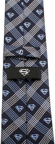 Cufflinks Inc. Superman Shield Navy Plaid Mens Tie in Saudi Arabia