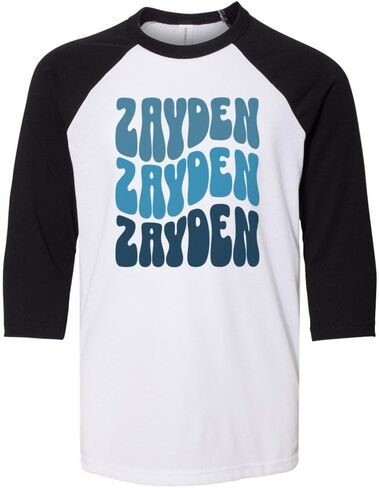 Wavy Zayden Kids Three-Quarter Raglan Sleeve Baseball Shirt Youth in Saudi Arabia