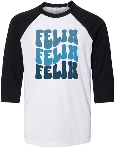 Wavy Felix Kids Three-Quarter Raglan Sleeve Baseball Shirt Youth in Kuwait