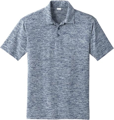 SPORT-TEK Unisex PosiCharge Electric Heather Polo | Short Sleeve Collared Shirt for Men & Women, Casual Fit for Work & Golf in Saudi Arabia