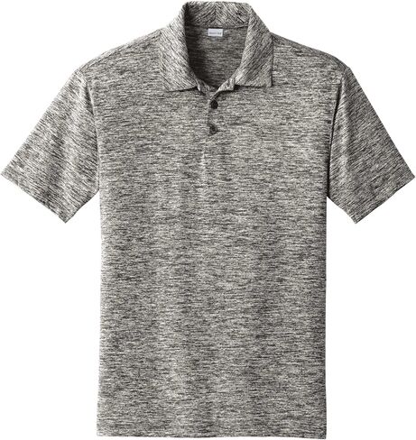 SPORT-TEK Unisex PosiCharge Electric Heather Polo | Short Sleeve Collared Shirt for Men & Women, Casual Fit for Work & Golf in Saudi Arabia