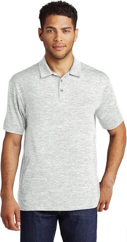 SPORT-TEK Unisex PosiCharge Electric Heather Polo | Short Sleeve Collared Shirt for Men & Women, Casual Fit for Work & Golf in Saudi Arabia