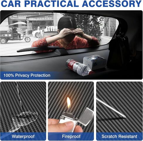 Autorder Cargo Cover for 2021-2024 Chevrolet Tahoe/Suburban/Cadillac Escalade/GMC Yukon Accessories Upgraded Trunk Cover with Extra Storage Net Carbon Fiber Retractable Security Shield Shade in Saudi Arabia