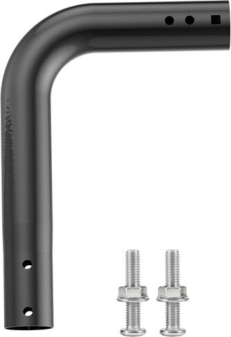Universal Adjustable TV Antenna Mount, J-Mount Solid Mast (1.38'' x 24'' Pole) for Long Wall, Eave, Roof Mounting, Iron Paint Heavy Duty Pivot Mounting Bracket and Hardware Included, Black in Kuwait