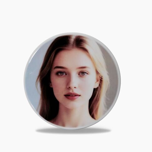 TMKJJDZ Personalized Porcelain Memorial Photo Plaque, Oval Tombstone Tile,Custom Grave Decorations for Cemetery(3.54″×4.72″) in Saudi Arabia