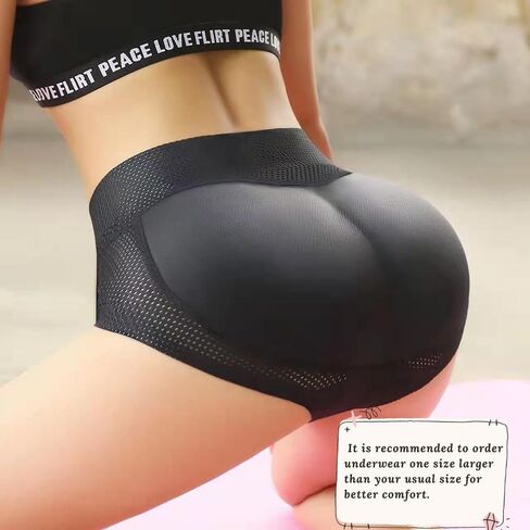 Women's 2pcs Butt Lifter Padded Panties High Waisted Hip Enhancer Shapewear Seamless Control Boy Shorts in Kuwait