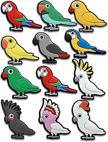 12pcs Capybara Koala Duck Unicorn Monkey Monkey Monkey Parrot Sea Animals Sharms for Croc Bubble Slides Handals ، و Animals Excesssories Decorations for Girls Women Onters ights in Kuwait