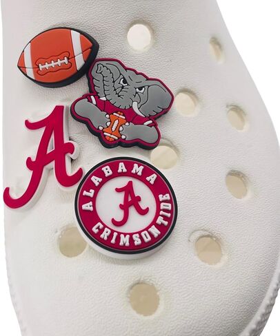 4 Pcs College Football Bama Crimson Tide Shoe Charm Bundle in Saudi Arabia