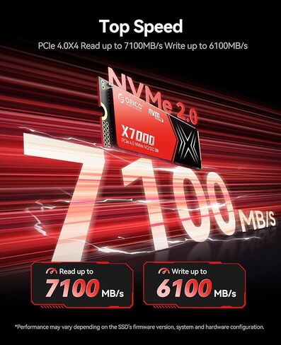 ORICO X7000 2TB NVME SSD للألعاب ، وسرعة قراءة 7400 ميجابايت/ثانية ، و 17μs استجابة ، و PCIE Gen 4 Drive Internal ، و PS5 & PC ، ويأتي مع تبريد تعزيز والتعدد in Saudi Arabia