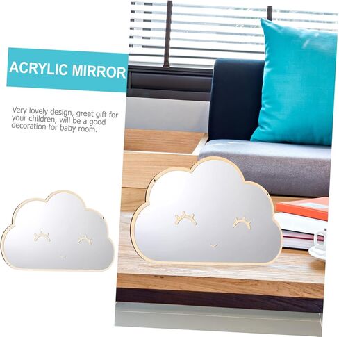 MAGICLULU Hanging Acrylic Mirror for Boys and Girls Room Cloud Shape Wall Decor Room Mirror Wall in Saudi Arabia
