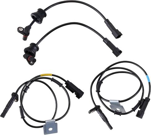 مستشعر سرعة عجلة ABS 4pcs الخلفية الأمامية اليمنى واليسرى 2010-2017 لـ Chevy Equinox 2010-2017 لتضاريس GMC 2.4L 3.0L 3.6L SK970086 970046 5S12060 ABS Sensor in Saudi Arabia