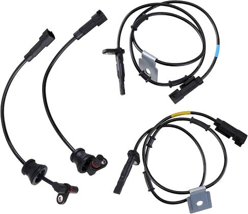 مستشعر سرعة عجلة ABS 4pcs الخلفية الأمامية اليمنى واليسرى 2010-2017 لـ Chevy Equinox 2010-2017 لتضاريس GMC 2.4L 3.0L 3.6L SK970086 970046 5S12060 ABS Sensor in Saudi Arabia