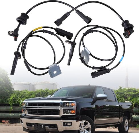مستشعر سرعة عجلة ABS 4pcs الخلفية الأمامية اليمنى واليسرى 2010-2017 لـ Chevy Equinox 2010-2017 لتضاريس GMC 2.4L 3.0L 3.6L SK970086 970046 5S12060 ABS Sensor in Saudi Arabia
