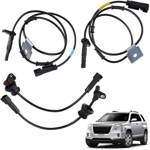 مستشعر سرعة عجلة ABS 4pcs الخلفية الأمامية اليمنى واليسرى 2010-2017 لـ Chevy Equinox 2010-2017 لتضاريس GMC 2.4L 3.0L 3.6L SK970086 970046 5S12060 ABS Sensor in Saudi Arabia