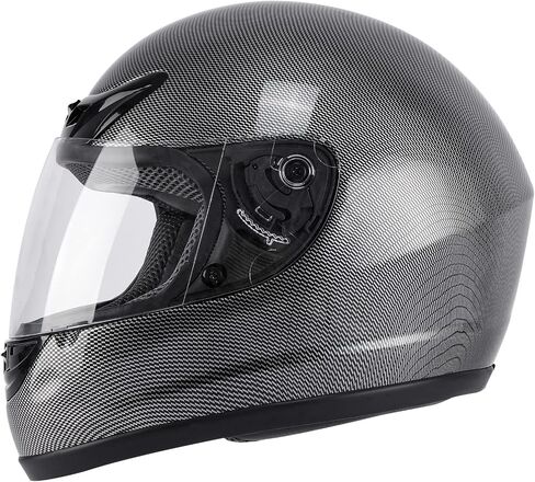 TCMT SIZE-S الكبار ألياف الكربون خوذة كاملة مع FLIP UP VISOR OFF ROAD Street Dirt Bike ATV Motocross Motocross Scooter Scooter DOT معتمدة in Saudi Arabia