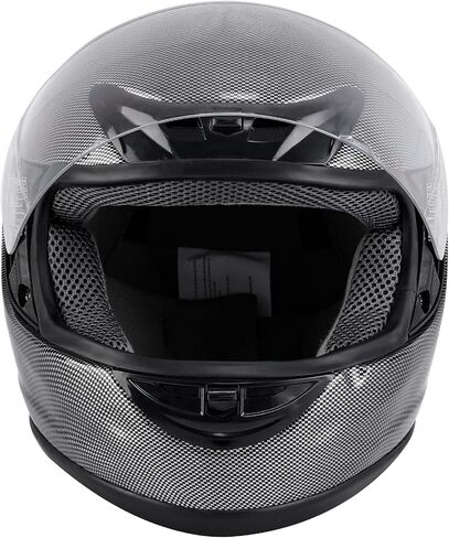 TCMT SIZE-S الكبار ألياف الكربون خوذة كاملة مع FLIP UP VISOR OFF ROAD Street Dirt Bike ATV Motocross Motocross Scooter Scooter DOT معتمدة in Saudi Arabia