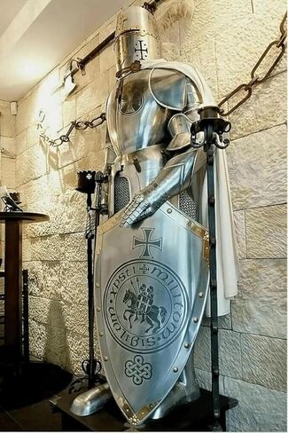 Medieval Knight Suit of Armor, Full-Size Steel Display with Stand, Polished Finish in Saudi Arabia