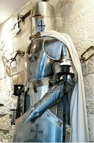 Medieval Knight Suit of Armor, Full-Size Steel Display with Stand, Polished Finish in Saudi Arabia